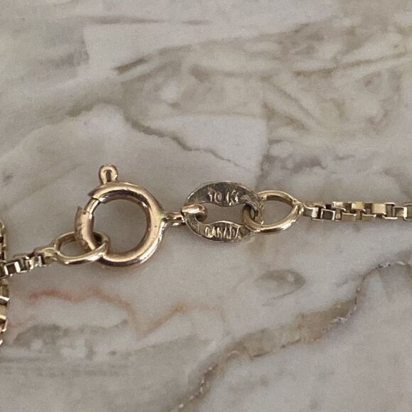 10K Yellow & White Gold Diamond Heart Pendant 24” 10K Yellow Gold Fancy Chain - Picture 6 of 13